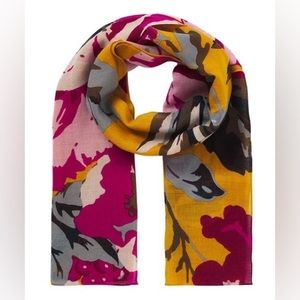 Joules Julianne Wool Scarf Golden Floral